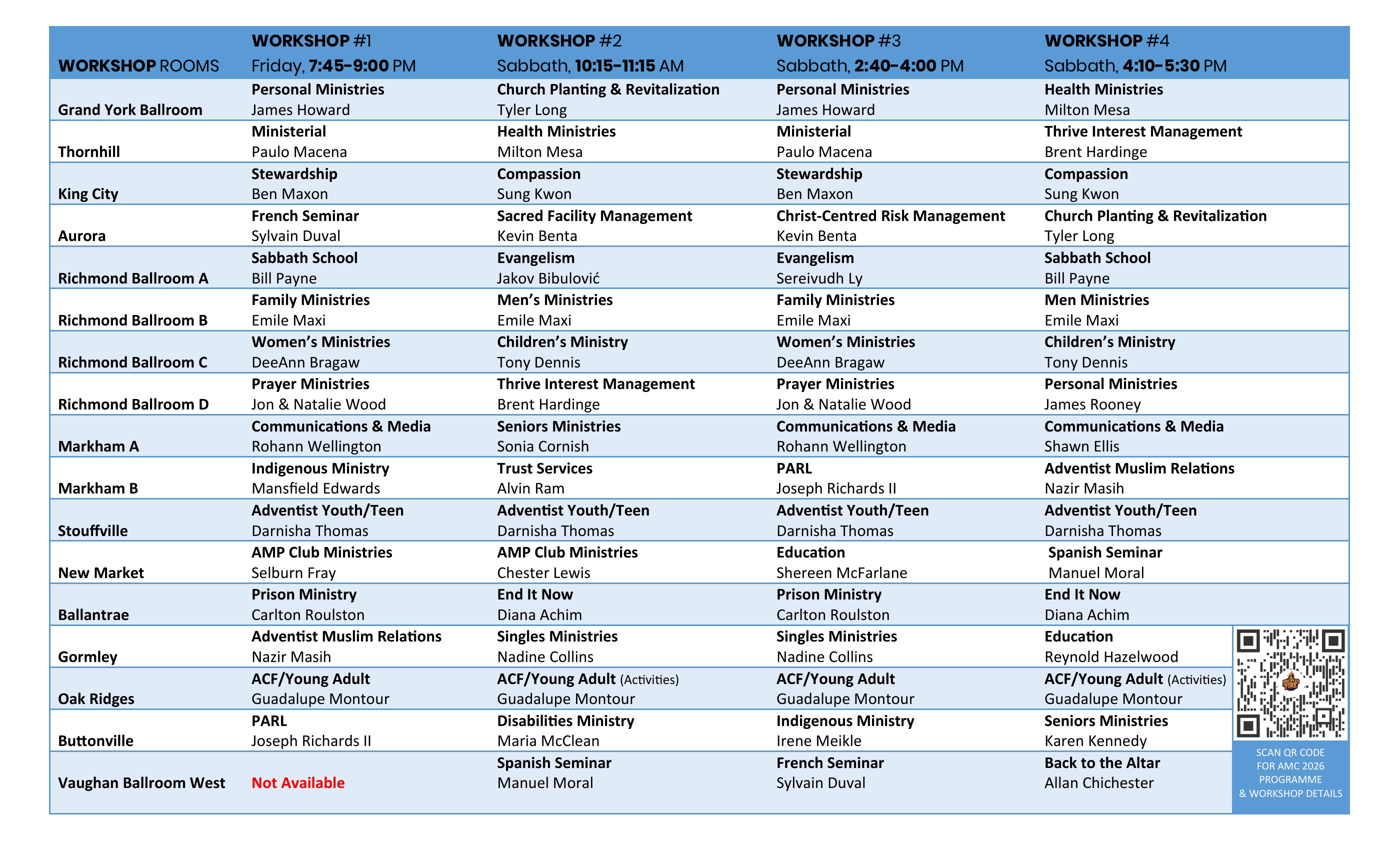 AMC 2026 Programme Page 2